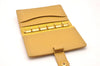 Authentic CHANEL Agenda Caviar Skin Leather Notebook Cover Yellow CC 1243J