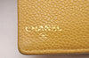 Authentic CHANEL Agenda Caviar Skin Leather Notebook Cover Yellow CC 1243J