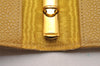 Authentic CHANEL Agenda Caviar Skin Leather Notebook Cover Yellow CC 1243J