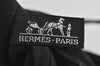 Authentic HERMES Vintage Fourre Tout MM Hand Tote Bag Canvas Black 1244I