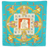 Authentic HERMES Carre 90 Scarf "HOMMAGE A CHARLES GARNIER" Silk Green 1244K