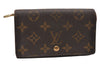 Auth Louis Vuitton Monogram Porte Monnaie Billets Tresor Wallet M61730 LV 1246J