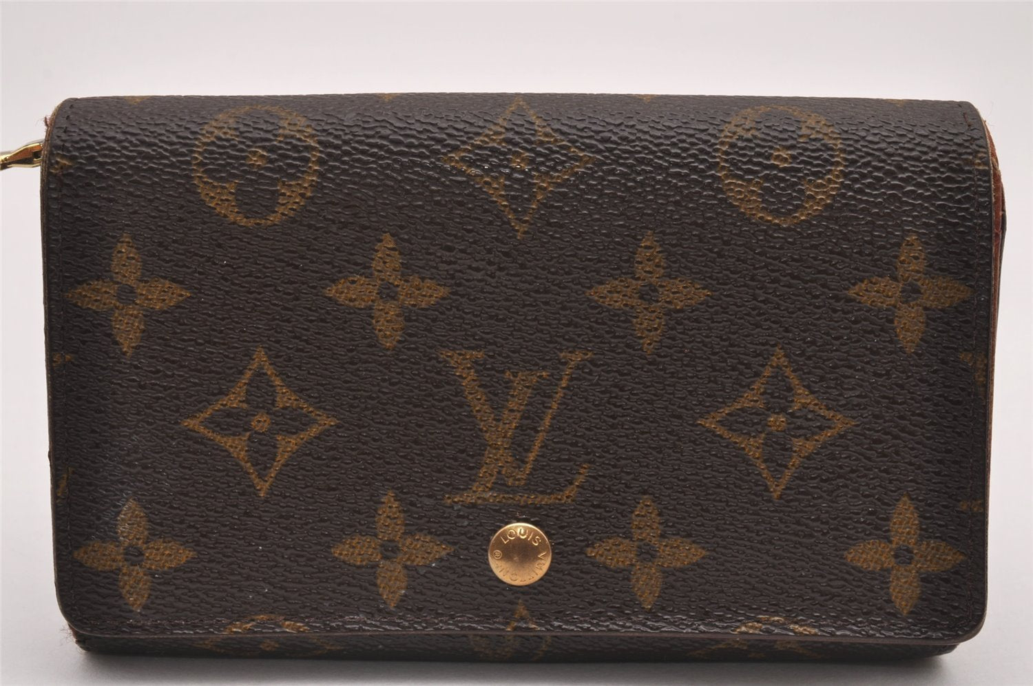 Auth Louis Vuitton Monogram Porte Monnaie Billets Tresor Wallet M61730 LV 1246J