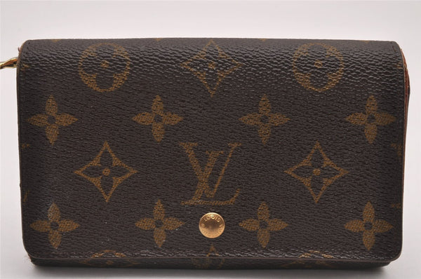 Auth Louis Vuitton Monogram Porte Monnaie Billets Tresor Wallet M61730 LV 1246J