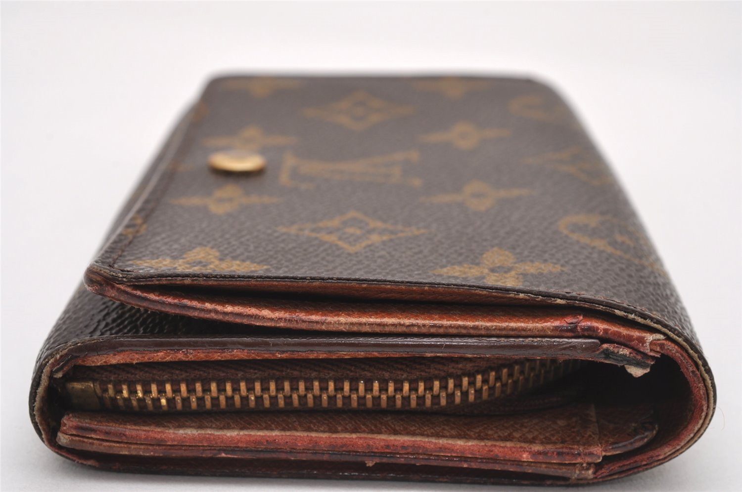 Auth Louis Vuitton Monogram Porte Monnaie Billets Tresor Wallet M61730 LV 1246J