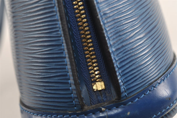 Authentic Louis Vuitton Epi Lussac Shoulder Tote Bag Blue M52285 LV 1248I