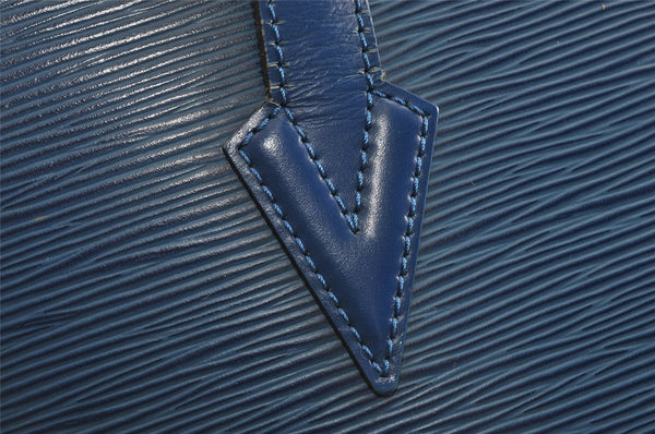 Authentic Louis Vuitton Epi Lussac Shoulder Tote Bag Blue M52285 LV 1248I