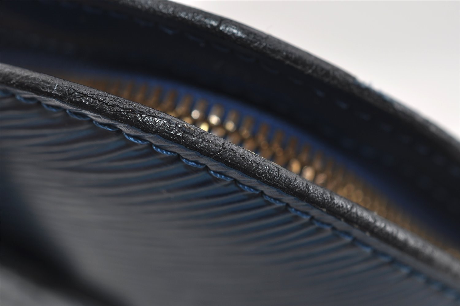 Authentic Louis Vuitton Epi Lussac Shoulder Tote Bag Blue M52285 LV 1248I