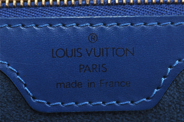 Authentic Louis Vuitton Epi Lussac Shoulder Tote Bag Blue M52285 LV 1248I