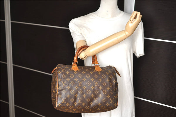 Authentic Louis Vuitton Monogram Speedy 30 Hand Boston Bag M41526 LV 1250K