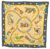 Authentic HERMES Carre 90 Scarf "Plumes et Grelots" Silk Green Yellow 1251K