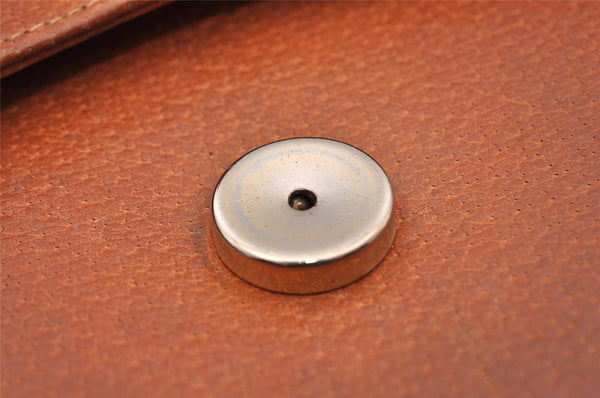 Authentic GUCCI Vintage Shoulder Cross Body Bag Purse Leather Brown 1252I