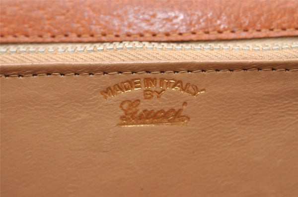 Authentic GUCCI Vintage Shoulder Cross Body Bag Purse Leather Brown 1252I