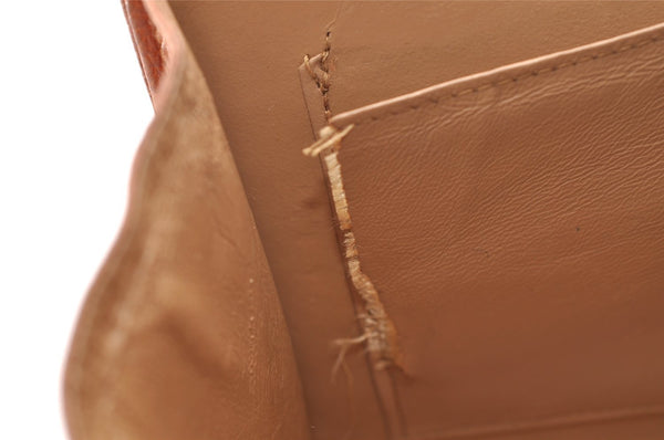 Authentic GUCCI Vintage Shoulder Cross Body Bag Purse Leather Brown 1252I