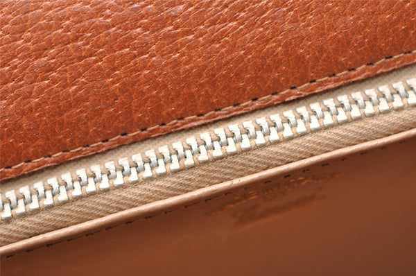 Authentic GUCCI Vintage Shoulder Cross Body Bag Purse Leather Brown 1252I