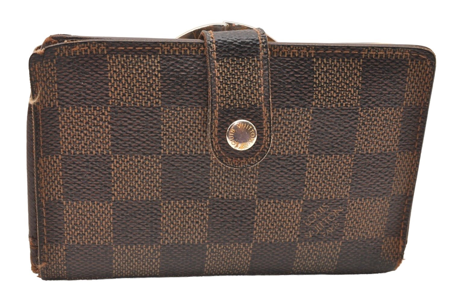 Authentic Louis Vuitton Damier Portefeuille Viennois Wallet N61674 LV 1252J