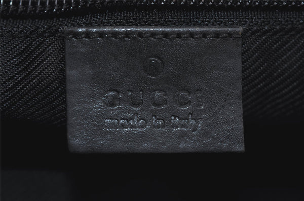 Authentic GUCCI Shoulder Cross Body Bag GG Canvas Leather 0190433 Black 1253I