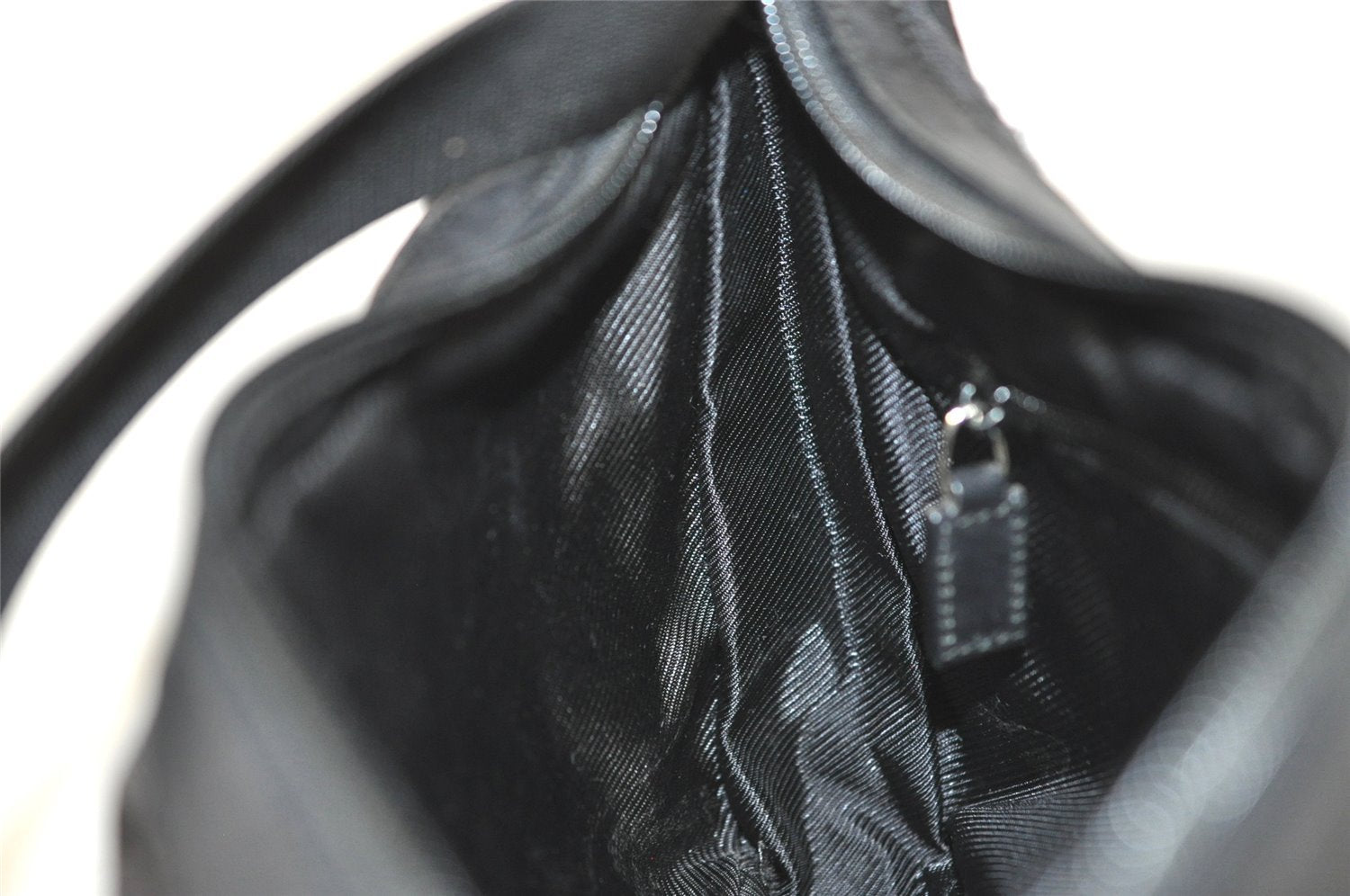 Authentic GUCCI Shoulder Cross Body Bag GG Canvas Leather 0190433 Black 1253I