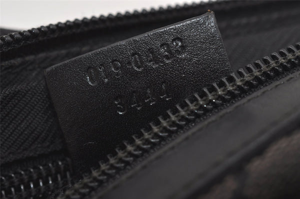 Authentic GUCCI Shoulder Cross Body Bag GG Canvas Leather 0190433 Black 1253I