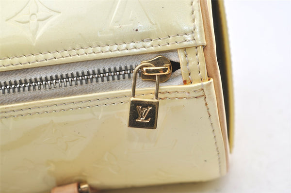 Authentic Louis Vuitton Vernis Bedford Hand Bag Purse White M91331 LV 1254K