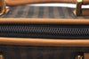 Authentic FENDI Pequin Vintage 2Way Hand Bag Purse PVC Leather Brown Black 1256I