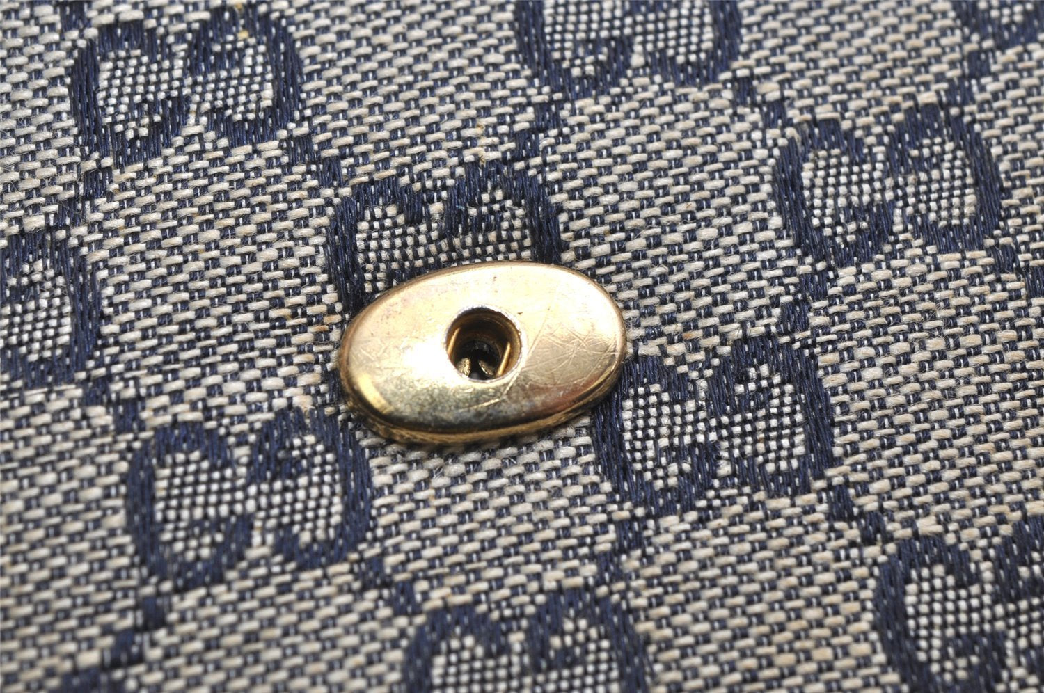 Authentic GUCCI Shoulder Cross Body Bag Purse GG Canvas Leather Navy Blue 1256K