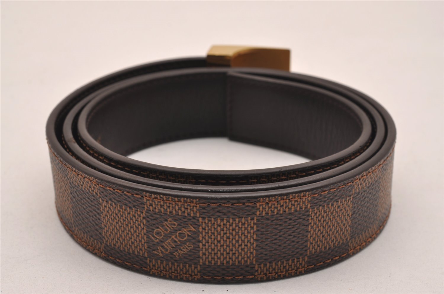 Authentic Louis Vuitton Damier Ceinture Carre Belt 95cm 37.4