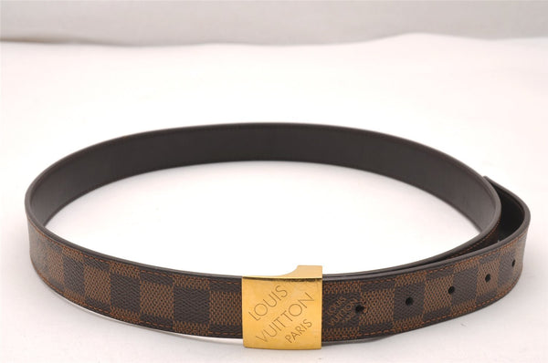 Authentic Louis Vuitton Damier Ceinture Carre Belt 95cm 37.4" M6944 LV 1258J