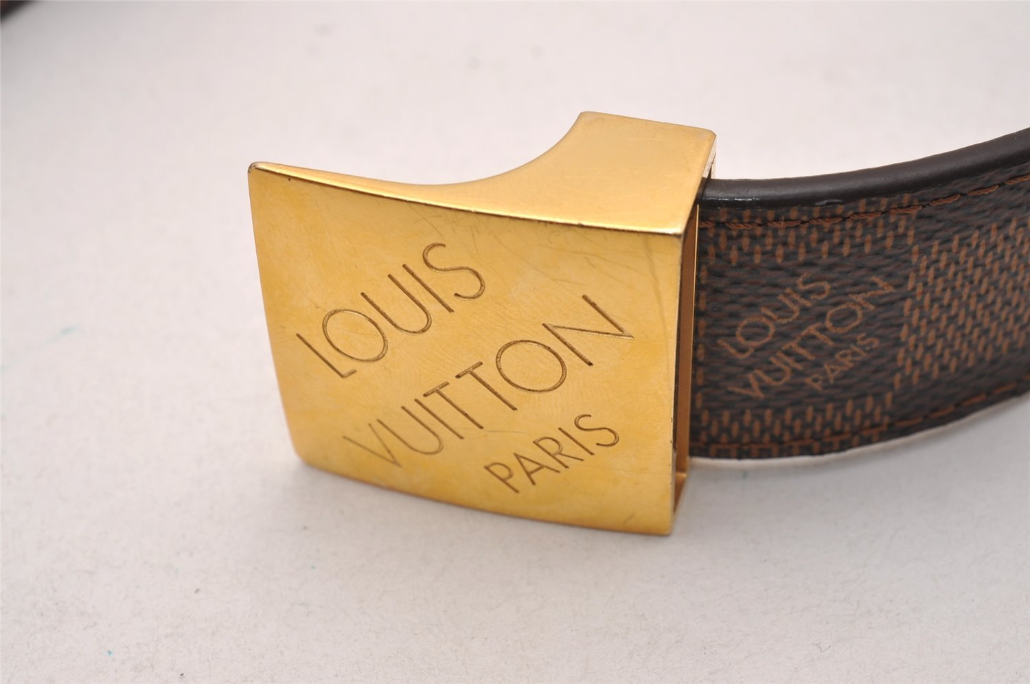 Authentic Louis Vuitton Damier Ceinture Carre Belt 95cm 37.4