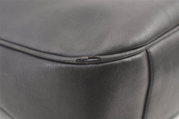Authentic GUCCI Bamboo Vintage Shoulder Hand Bag Leather 0011577 Black 1258K