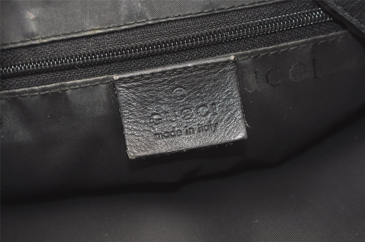 Authentic GUCCI Bamboo Vintage Shoulder Hand Bag Leather 0011577 Black 1258K