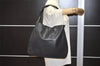 Authentic GUCCI Bamboo Vintage Shoulder Hand Bag Leather 0011577 Black 1258K