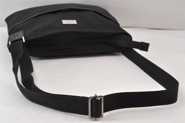 Authentic Vintage GUCCI Shoulder Cross Bag Nylon Leather 141198 Black 1259K