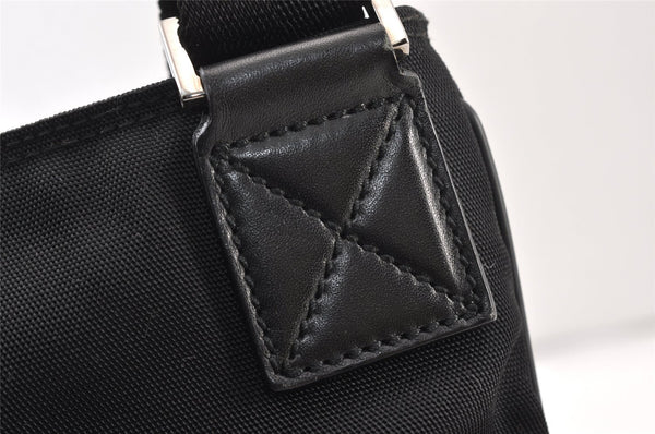Authentic Vintage GUCCI Shoulder Cross Bag Nylon Leather 141198 Black 1259K