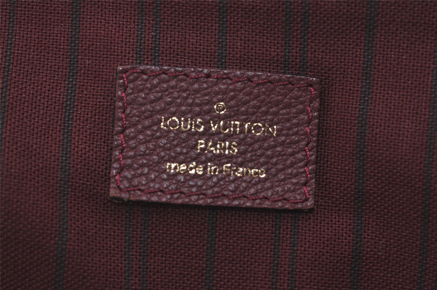 Authentic Louis Vuitton Monogram Empreinte Lumineuse PM Tote Bag Bordeaux 1260I