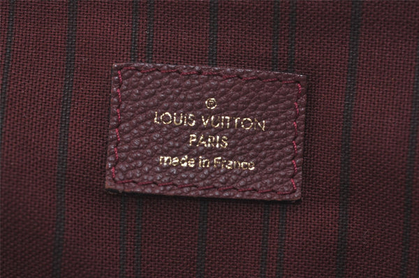 Authentic Louis Vuitton Monogram Empreinte Lumineuse PM Tote Bag Bordeaux 1260I