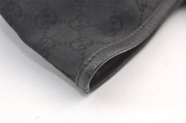 Authentic GUCCI Sherry Line Tote Bag GG Canvas Leather 139260 Black 1260K