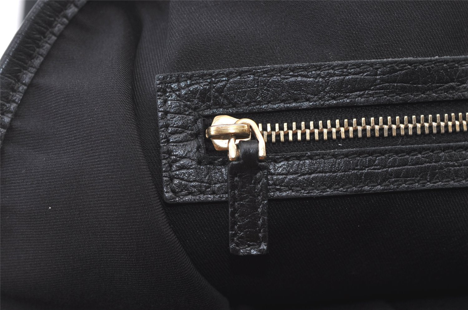 Authentic GUCCI Sherry Line Tote Bag GG Canvas Leather 139260 Black 1260K