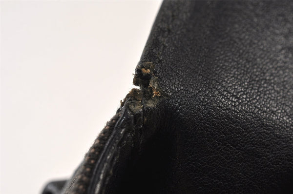 Authentic GUCCI Horsebit Shoulder Hand Bag GG Canvas Leather 101975 Black 1261K
