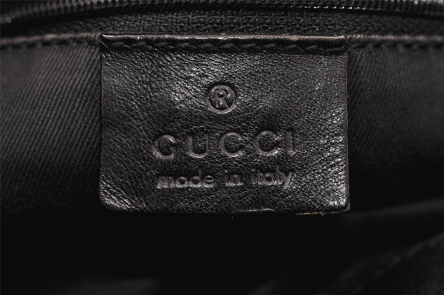 Authentic GUCCI Horsebit Shoulder Hand Bag GG Canvas Leather 101975 Black 1261K
