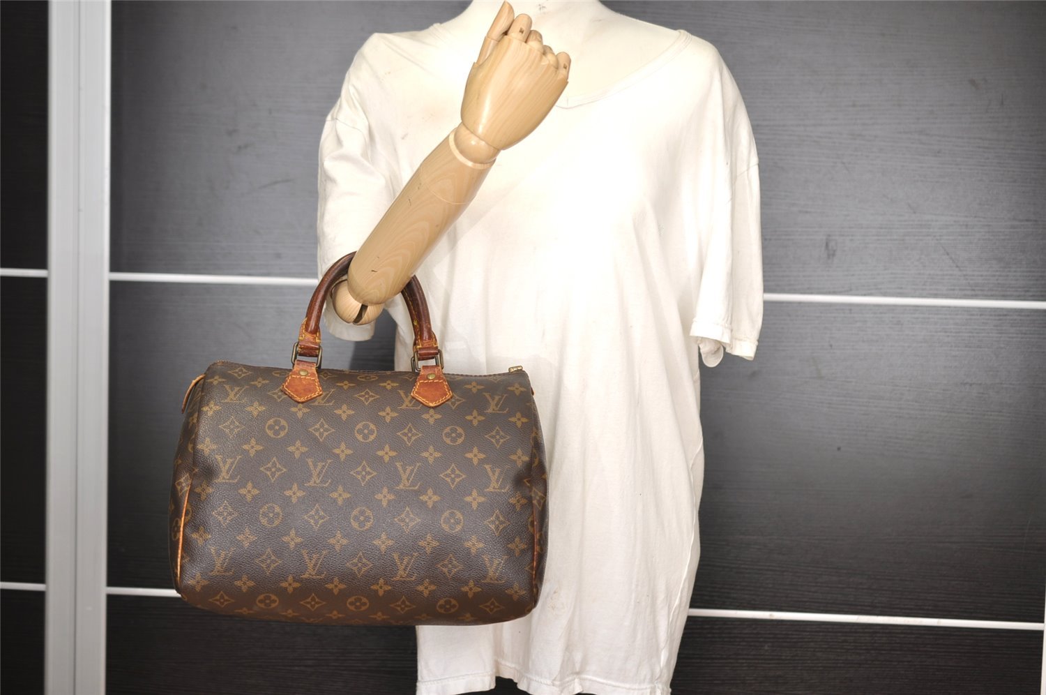 Authentic Louis Vuitton Monogram Speedy 30 Hand Boston Bag M41526 Junk 1262I