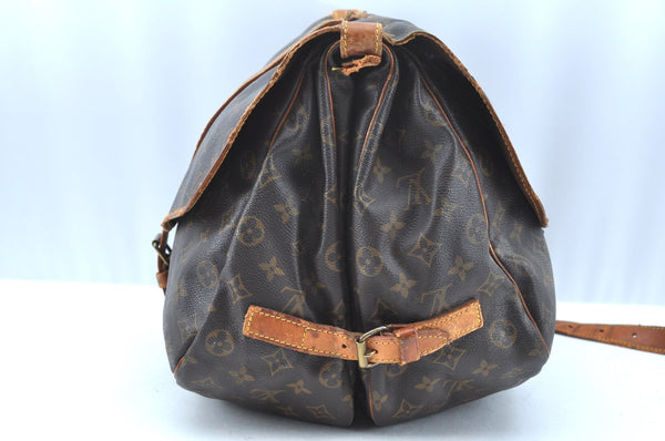 Authentic Louis Vuitton Monogram Saumur 35 Shoulder Cross Bag M42254 Junk 1263J