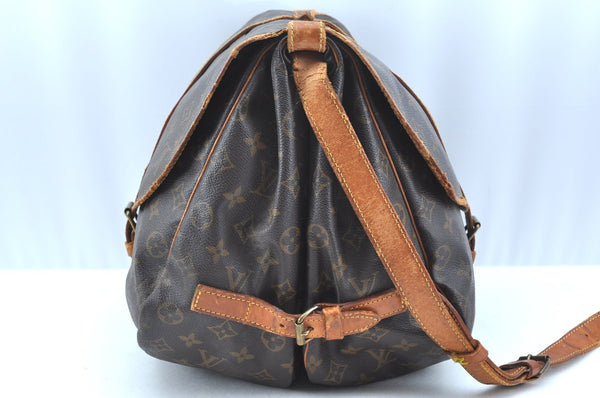 Authentic Louis Vuitton Monogram Saumur 35 Shoulder Cross Bag M42254 Junk 1263J