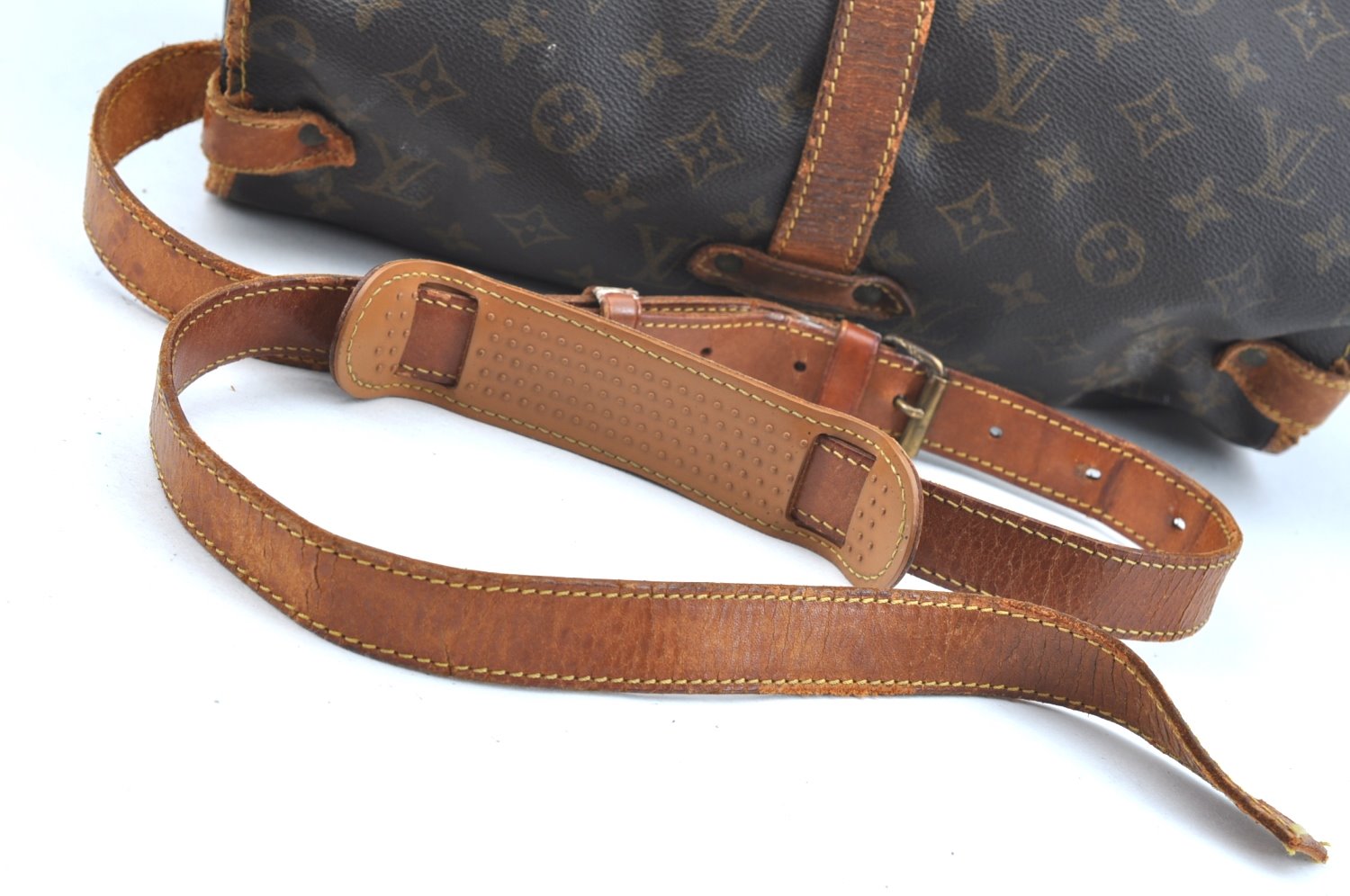 Authentic Louis Vuitton Monogram Saumur 35 Shoulder Cross Bag M42254 Junk 1263J