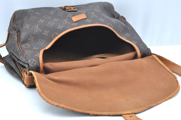 Authentic Louis Vuitton Monogram Saumur 35 Shoulder Cross Bag M42254 Junk 1263J