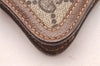 Authentic GUCCI Web Sherry Line Coin Case Purse GG PVC Leather Brown 1264J