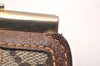 Authentic GUCCI Web Sherry Line Coin Case Purse GG PVC Leather Brown 1264J