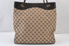 Authentic GUCCI Vintage Shoulder Tote Bag GG Canvas Leather 109141 Brown 1264K