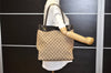 Authentic GUCCI Vintage Shoulder Tote Bag GG Canvas Leather 109141 Brown 1264K