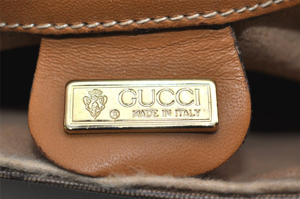 Authentic GUCCI Micro GG PVC Leather Shoulder Cross Body Bag Brown Junk 1265K